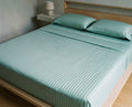 Green Stripped Satin Bedsheet